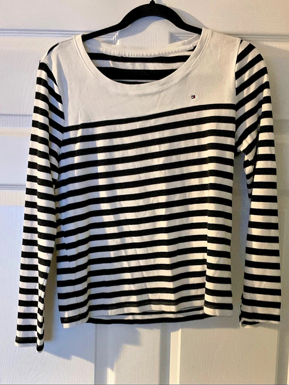 Tommy Hilfiger Striped Cotton Long Sleeve Tee Size S